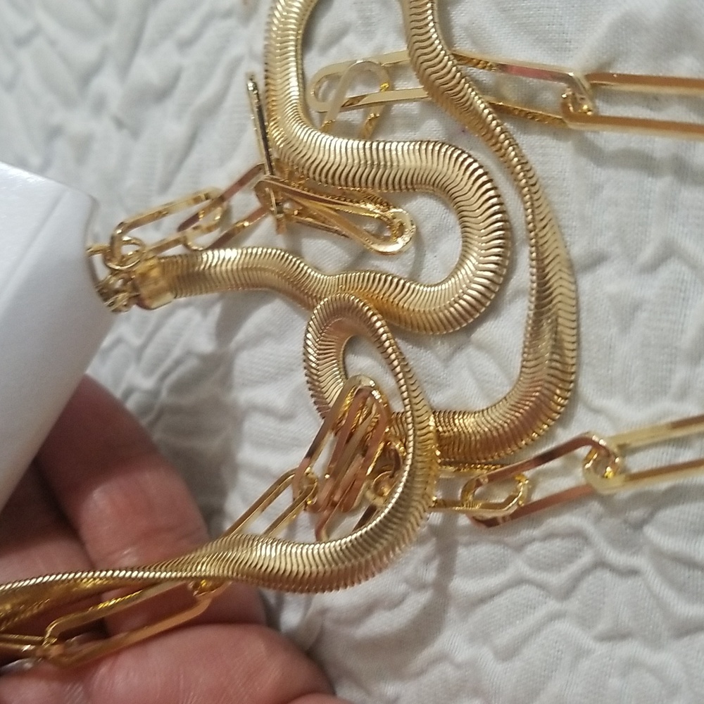 2pc Goldtone Necklaces Sugarfix by Baublebar NWT - Picture 4 of 6